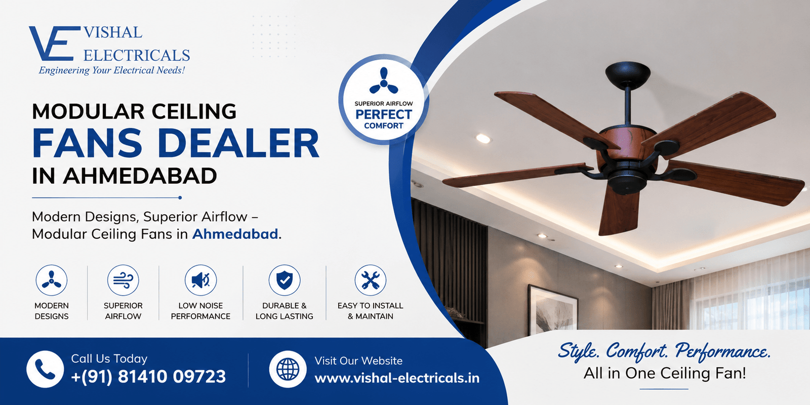 Modular Ceiling Fans Dealer in Ahmedabad