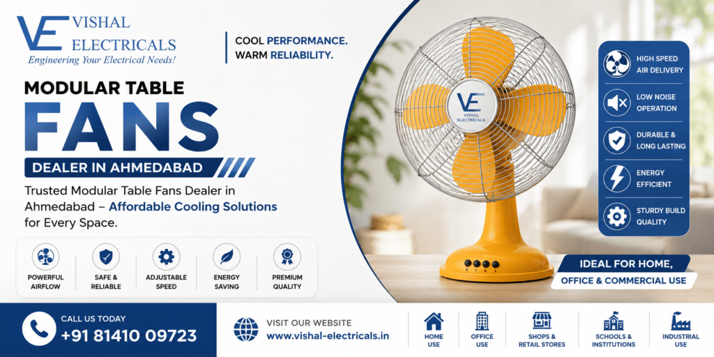 Modular Table Fans Dealer in Ahmedabad