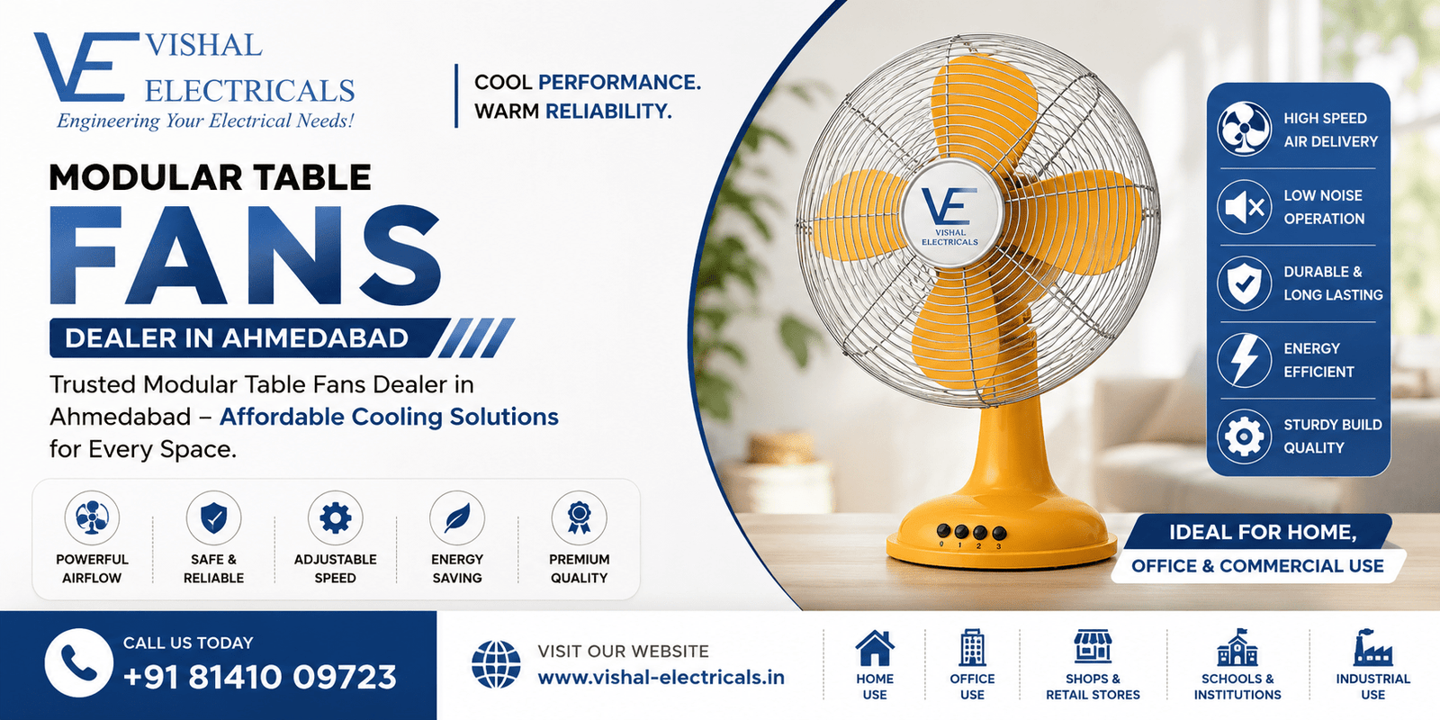 Modular Table Fans Dealer in Ahmedabad