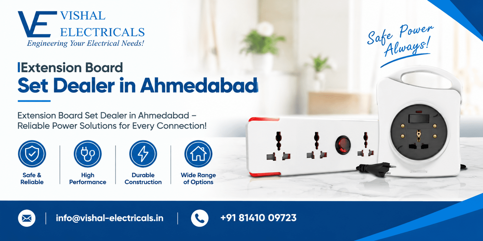 Extension Board Set Dealer in Ahmedabad